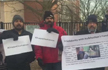 Kulbhushans family mistreated: NRIs and Baloch activists stage protest at Pak embassy